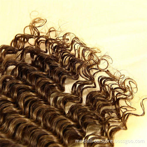 Raw indian hair wholesale price sew in deep curly human hair weave bundles ombre color hair extensions